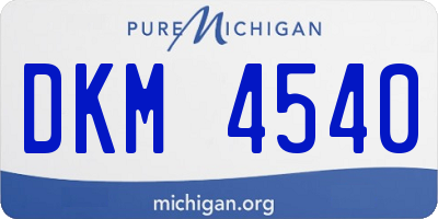 MI license plate DKM4540