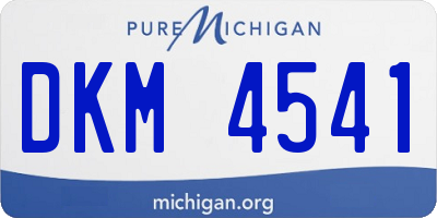 MI license plate DKM4541