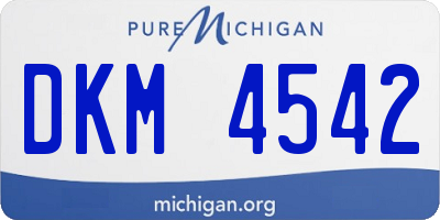 MI license plate DKM4542