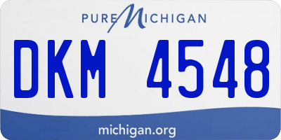 MI license plate DKM4548