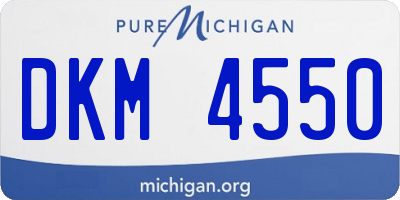 MI license plate DKM4550