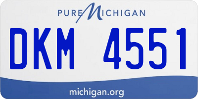 MI license plate DKM4551