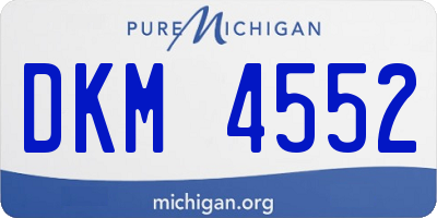 MI license plate DKM4552