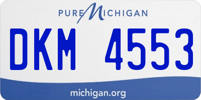MI license plate DKM4553