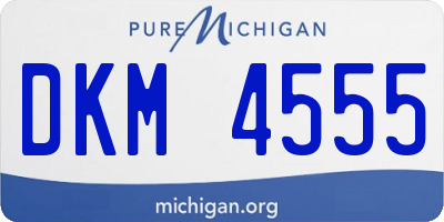 MI license plate DKM4555