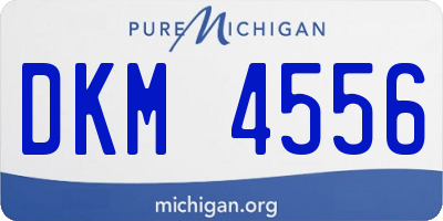 MI license plate DKM4556