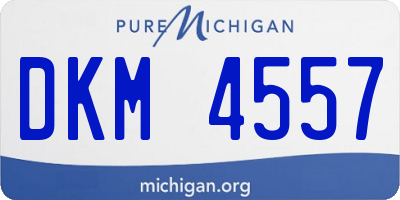 MI license plate DKM4557