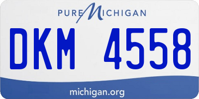 MI license plate DKM4558