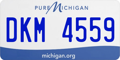 MI license plate DKM4559