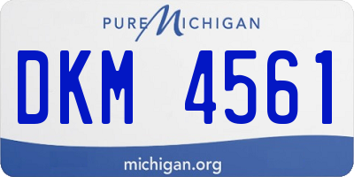 MI license plate DKM4561