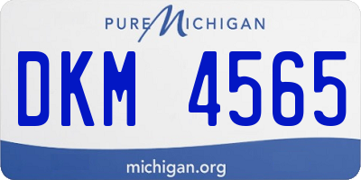 MI license plate DKM4565