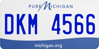 MI license plate DKM4566