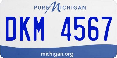 MI license plate DKM4567