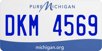 MI license plate DKM4569