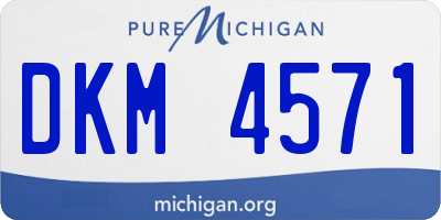 MI license plate DKM4571