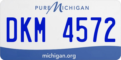 MI license plate DKM4572
