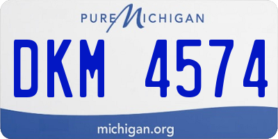 MI license plate DKM4574