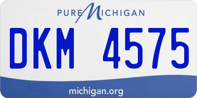 MI license plate DKM4575