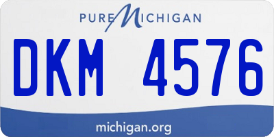 MI license plate DKM4576