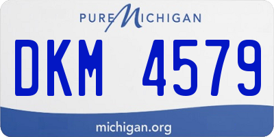 MI license plate DKM4579