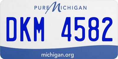 MI license plate DKM4582