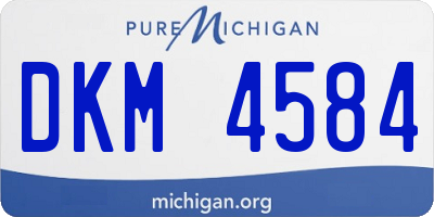MI license plate DKM4584