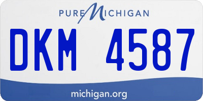 MI license plate DKM4587