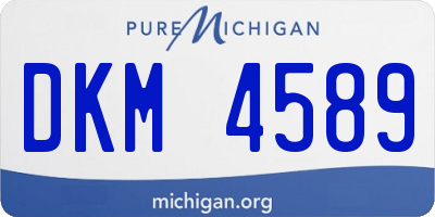 MI license plate DKM4589