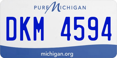 MI license plate DKM4594