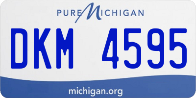 MI license plate DKM4595