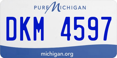 MI license plate DKM4597