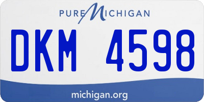 MI license plate DKM4598