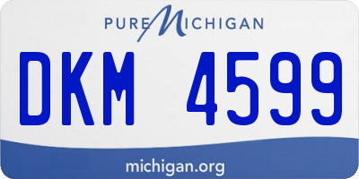 MI license plate DKM4599