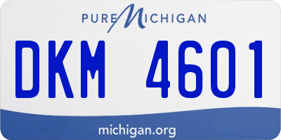 MI license plate DKM4601