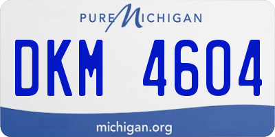 MI license plate DKM4604