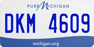 MI license plate DKM4609