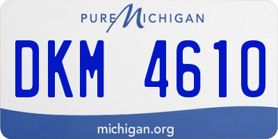 MI license plate DKM4610