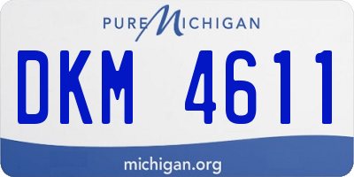 MI license plate DKM4611