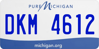 MI license plate DKM4612