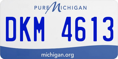 MI license plate DKM4613