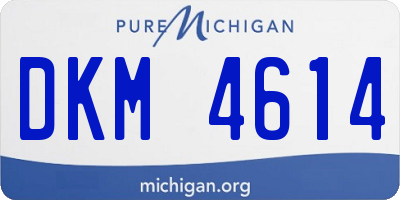 MI license plate DKM4614