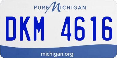 MI license plate DKM4616