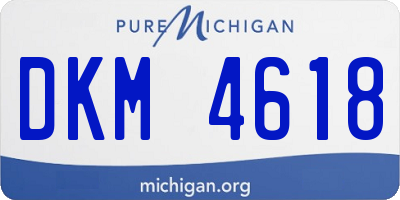 MI license plate DKM4618
