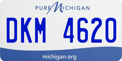 MI license plate DKM4620