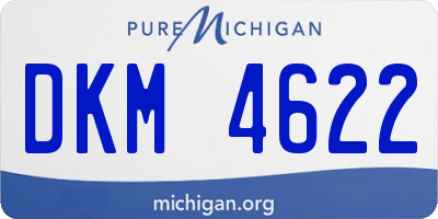 MI license plate DKM4622