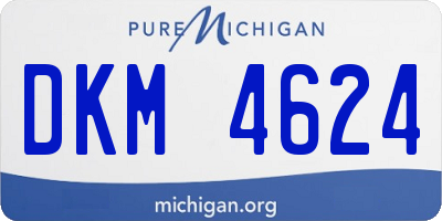 MI license plate DKM4624