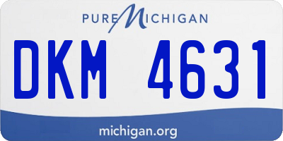 MI license plate DKM4631