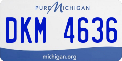 MI license plate DKM4636