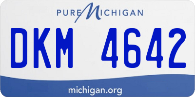 MI license plate DKM4642
