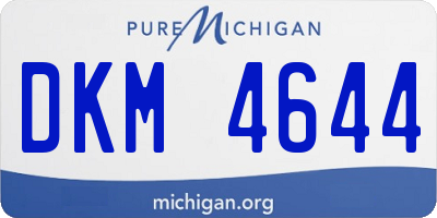 MI license plate DKM4644